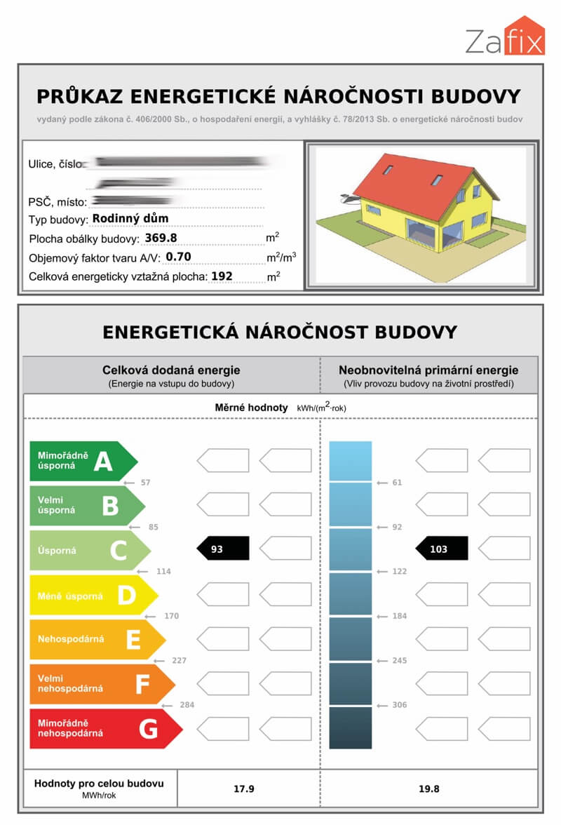 Energetický štítek PENB