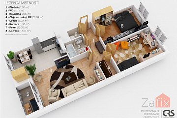 Byt 3+1, 75 m2, Trytova, Praha 14 - Černý Most