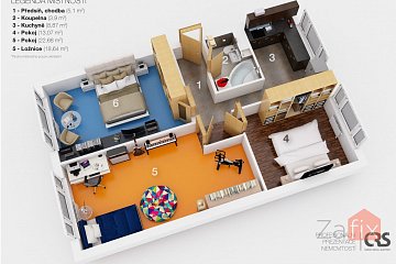 Byt 3+1, 74 m2, Čsl. armády, Karviná - Hranice