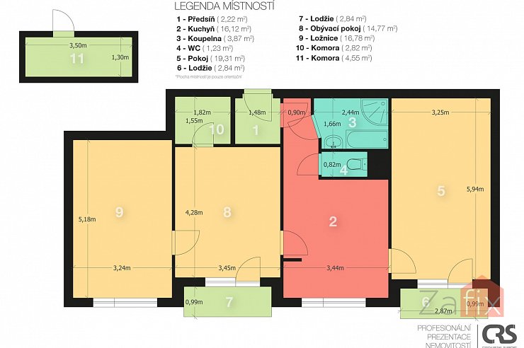 Byt 3+1, 82 m2, Brožíkova, Hradec Králové - Nový Hradec Králové