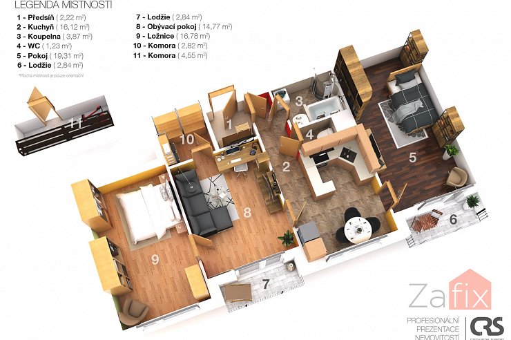 Byt 3+1, 82 m2, Brožíkova, Hradec Králové - Nový Hradec Králové